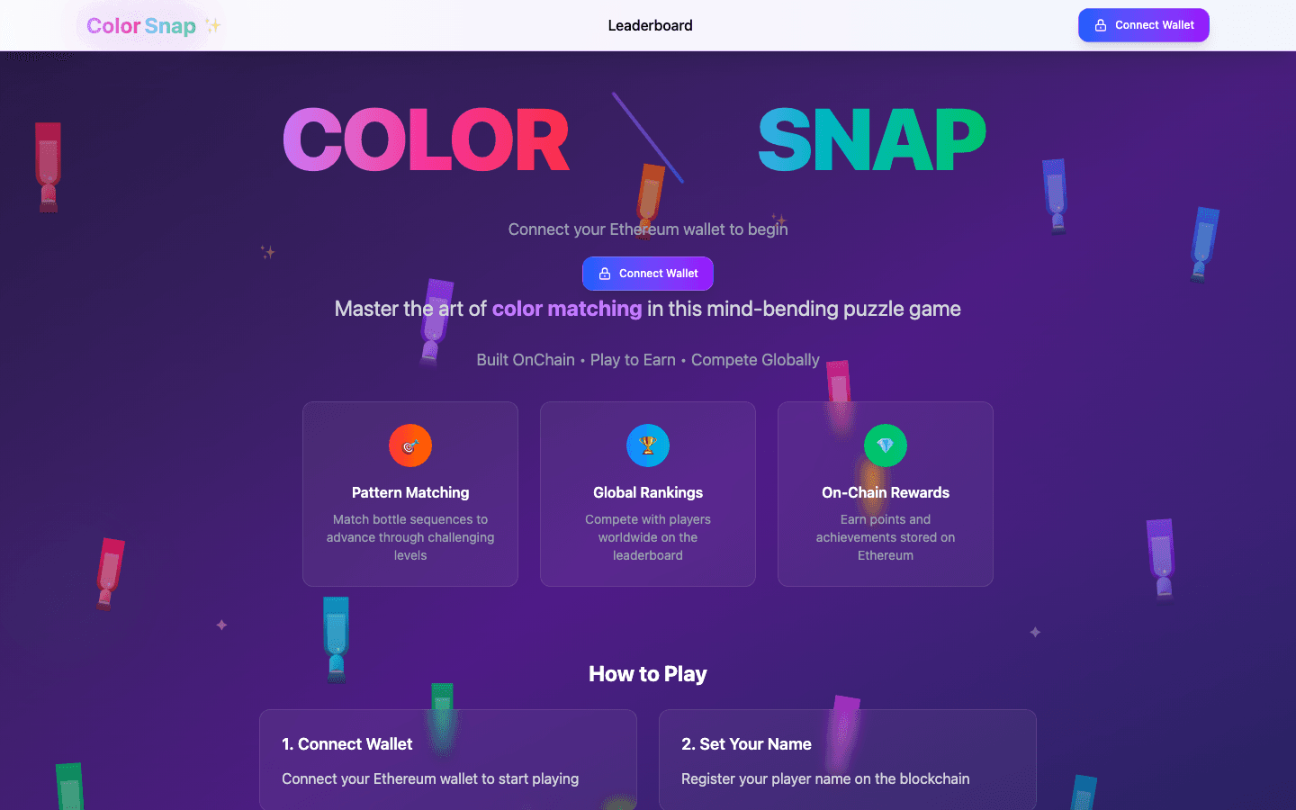 ColorSnap homepage preview