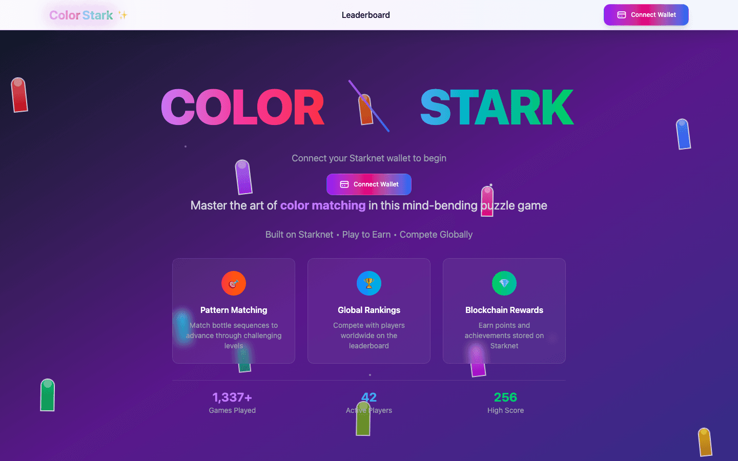 ColorStark homepage preview